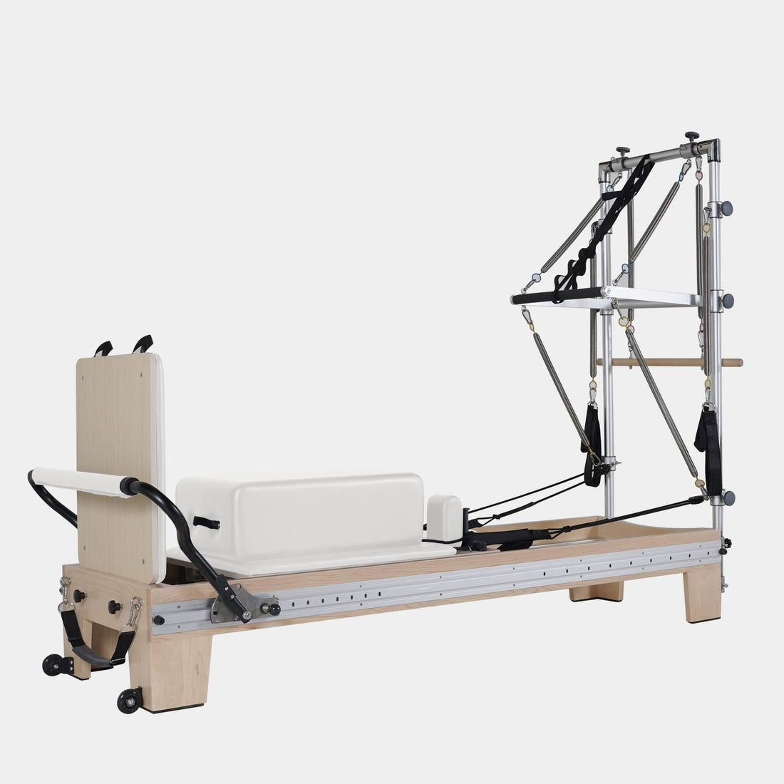 Maple Wood Pilates Reformer Machine with Tower – Full Track