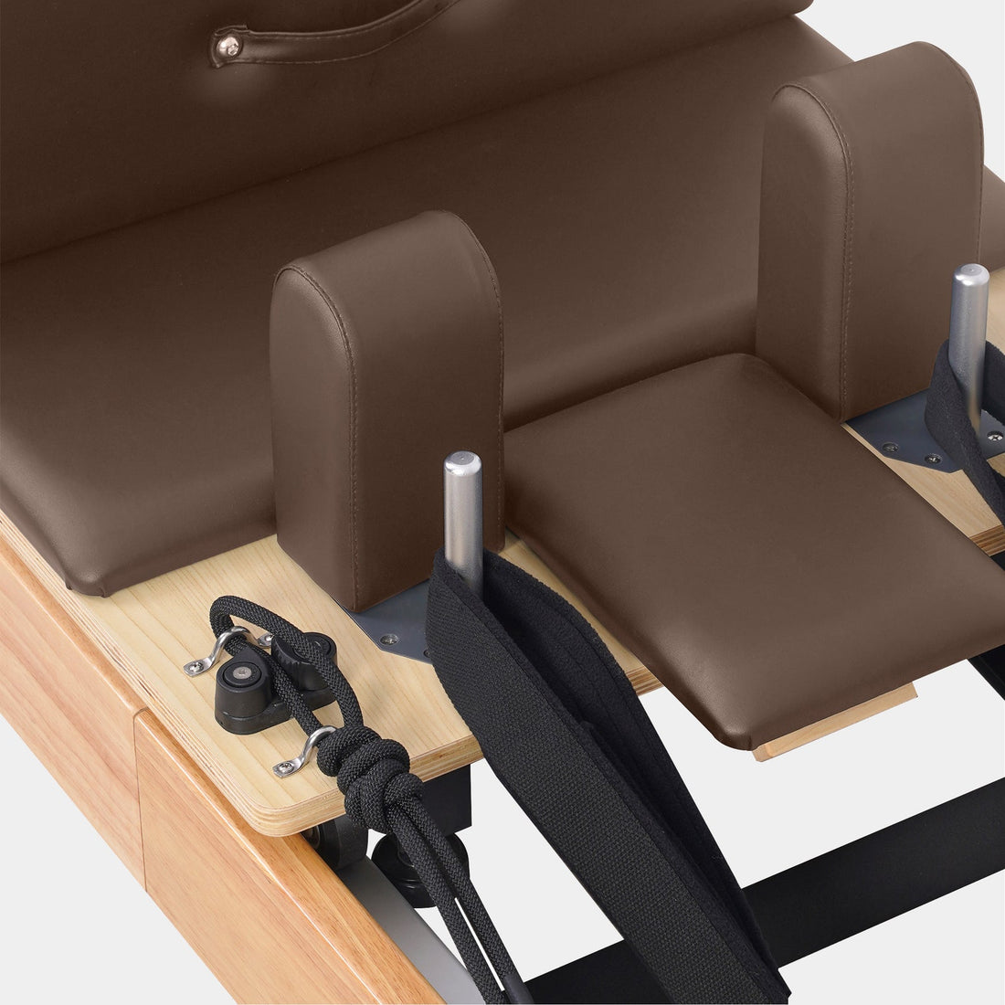 Foldable Oak Pilates Reformer - Mocha