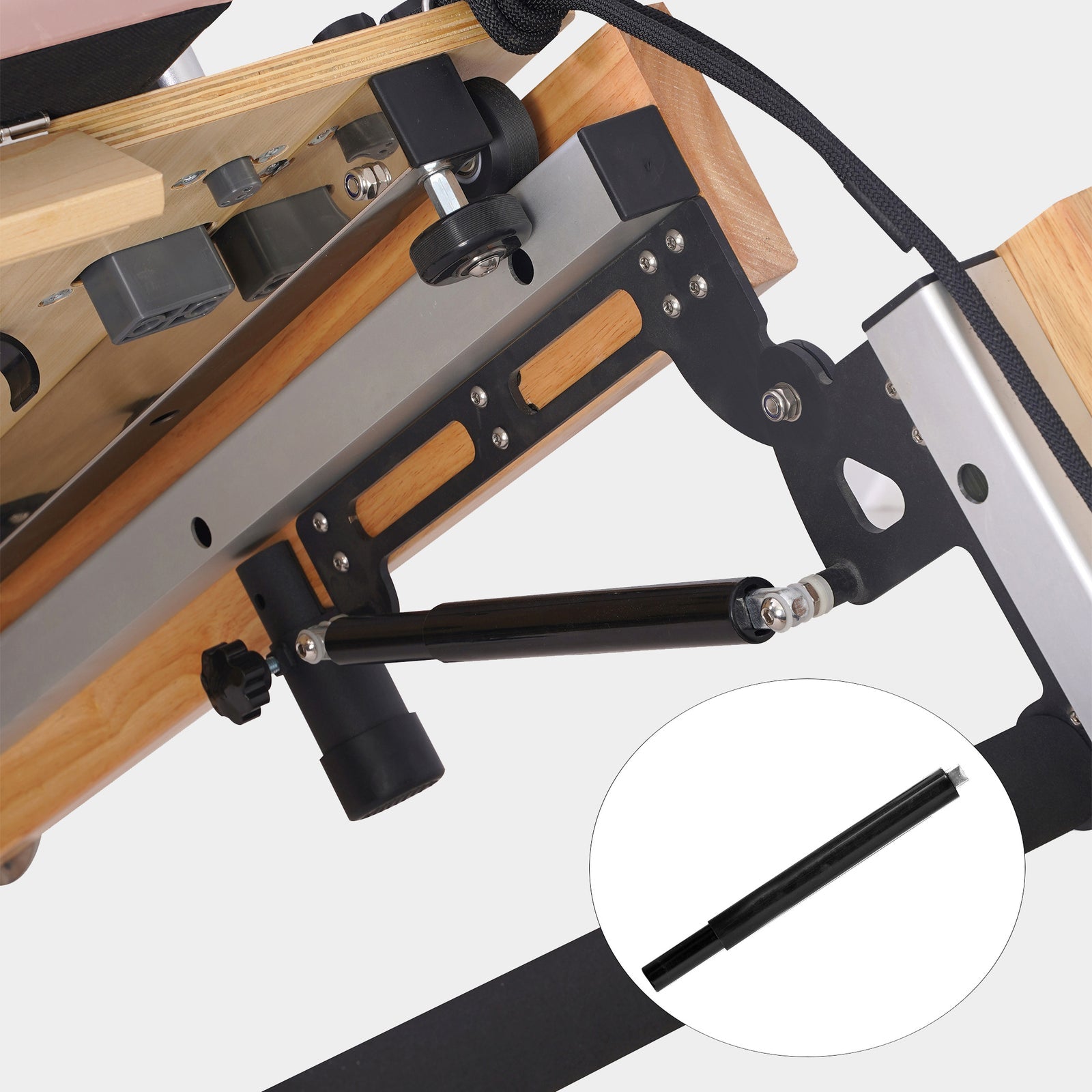 Reformer Pilates Machine - Oak Foldable Studio-Level Pink