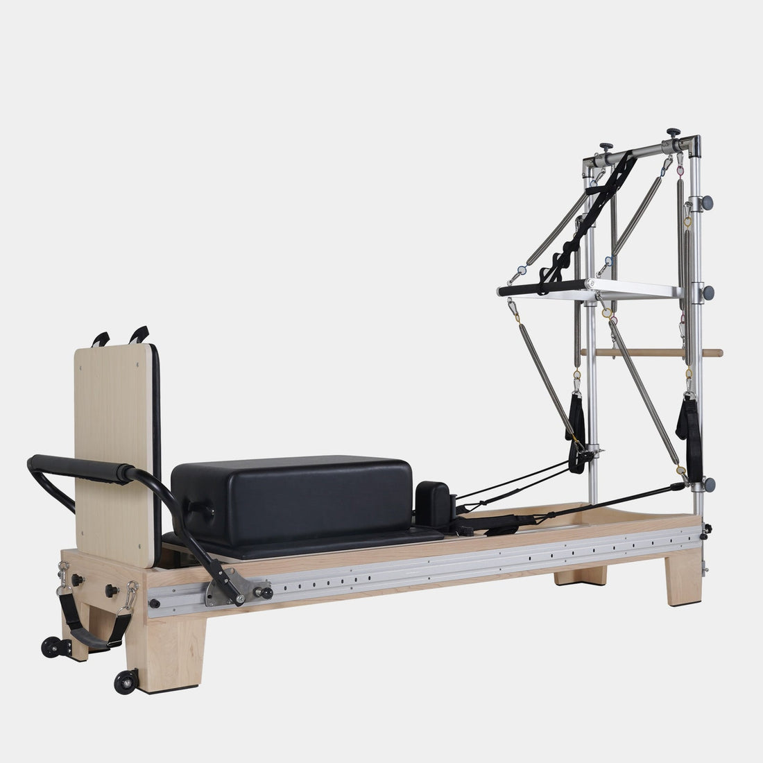 Maple Wood Pilates Reformer Machine with Tower – Full Track