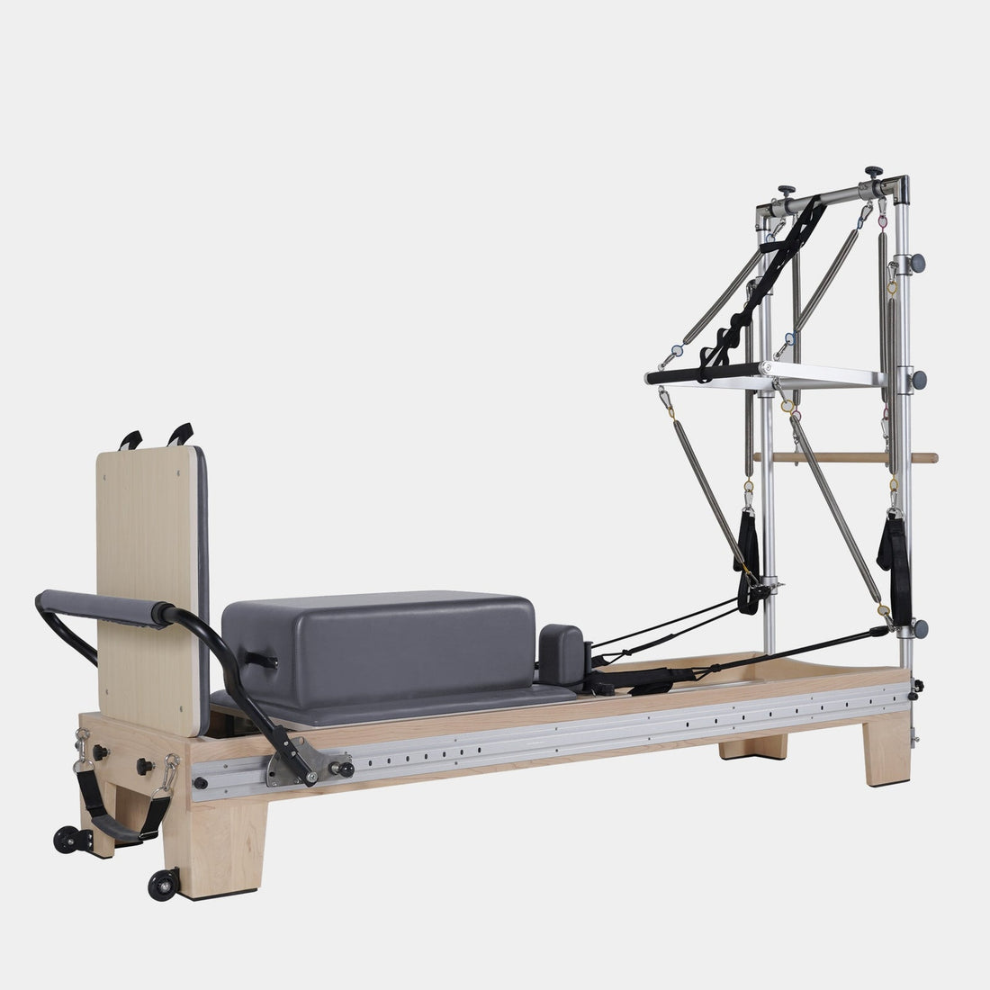 Maple Wood Pilates Reformer Machine with Tower – Full Track