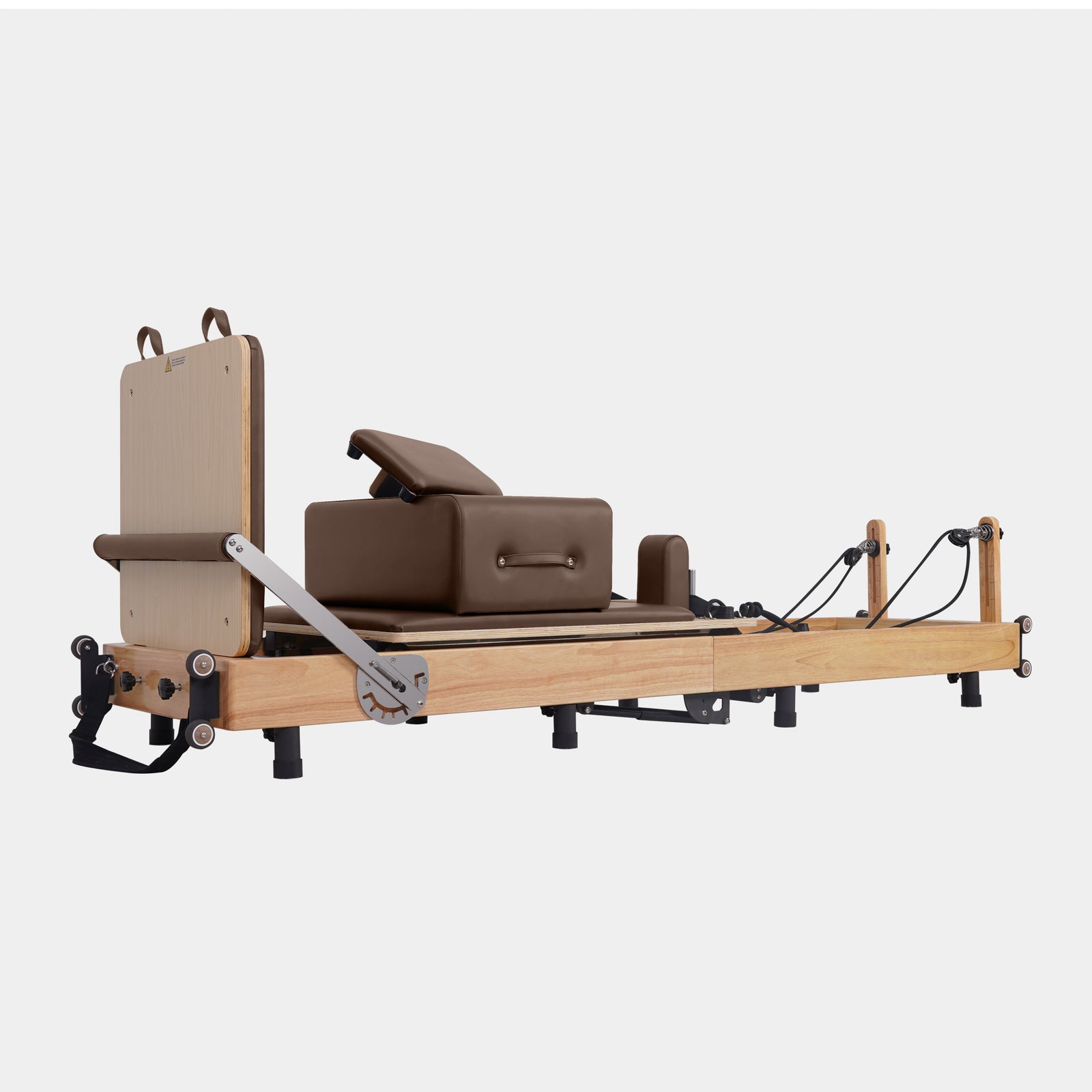 Reformer Pilates Machine - Oak Foldable Studio-Level Mocha
