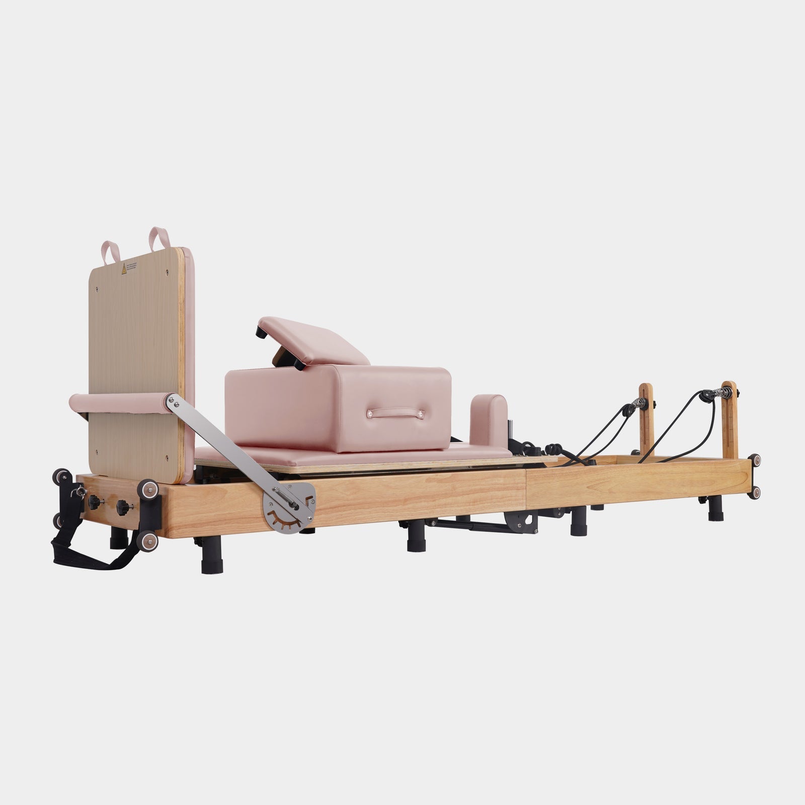 Reformer Pilates Machine - Oak Foldable Studio-Level Pink