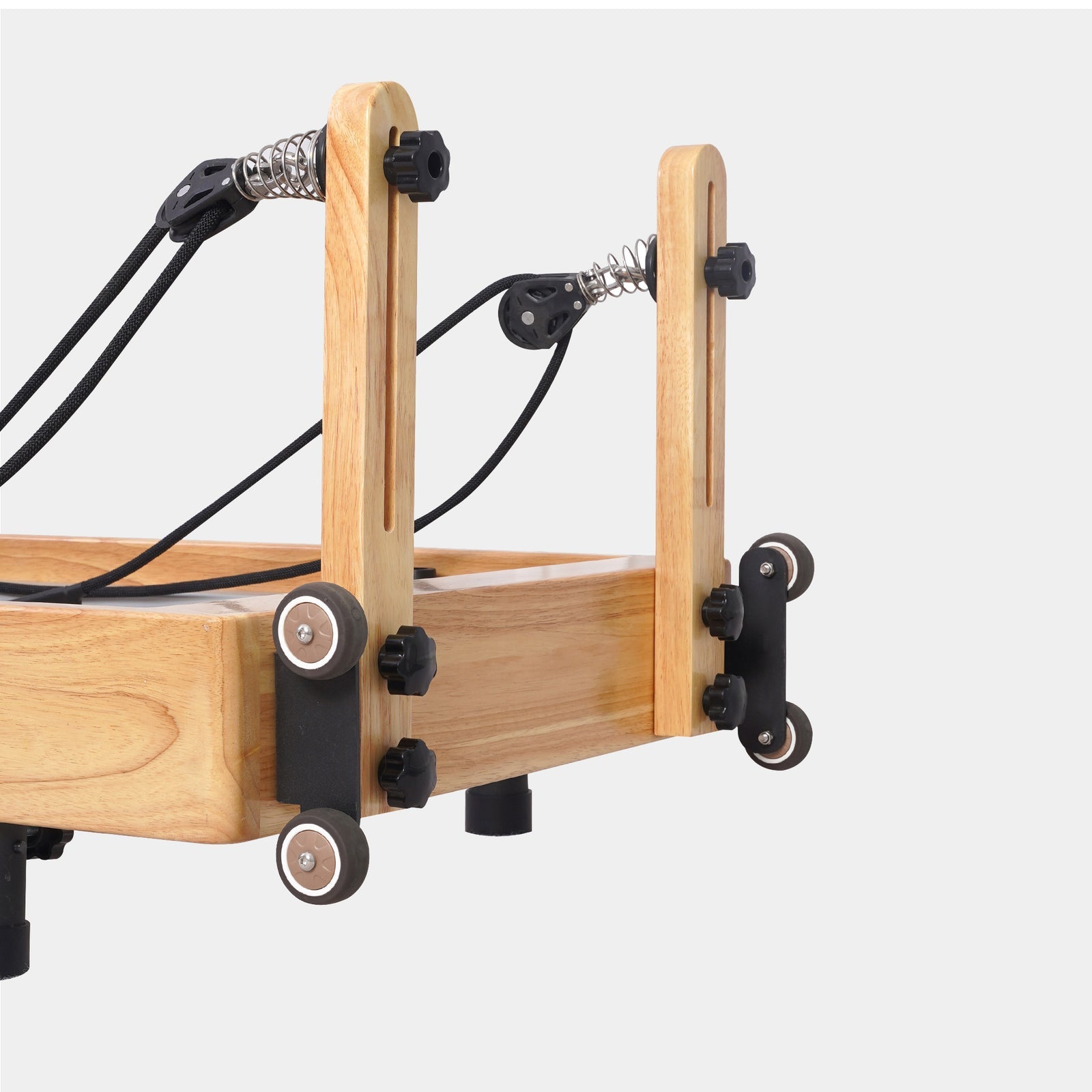 Reformer Pilates Machine - Oak Foldable Studio-Level Orange