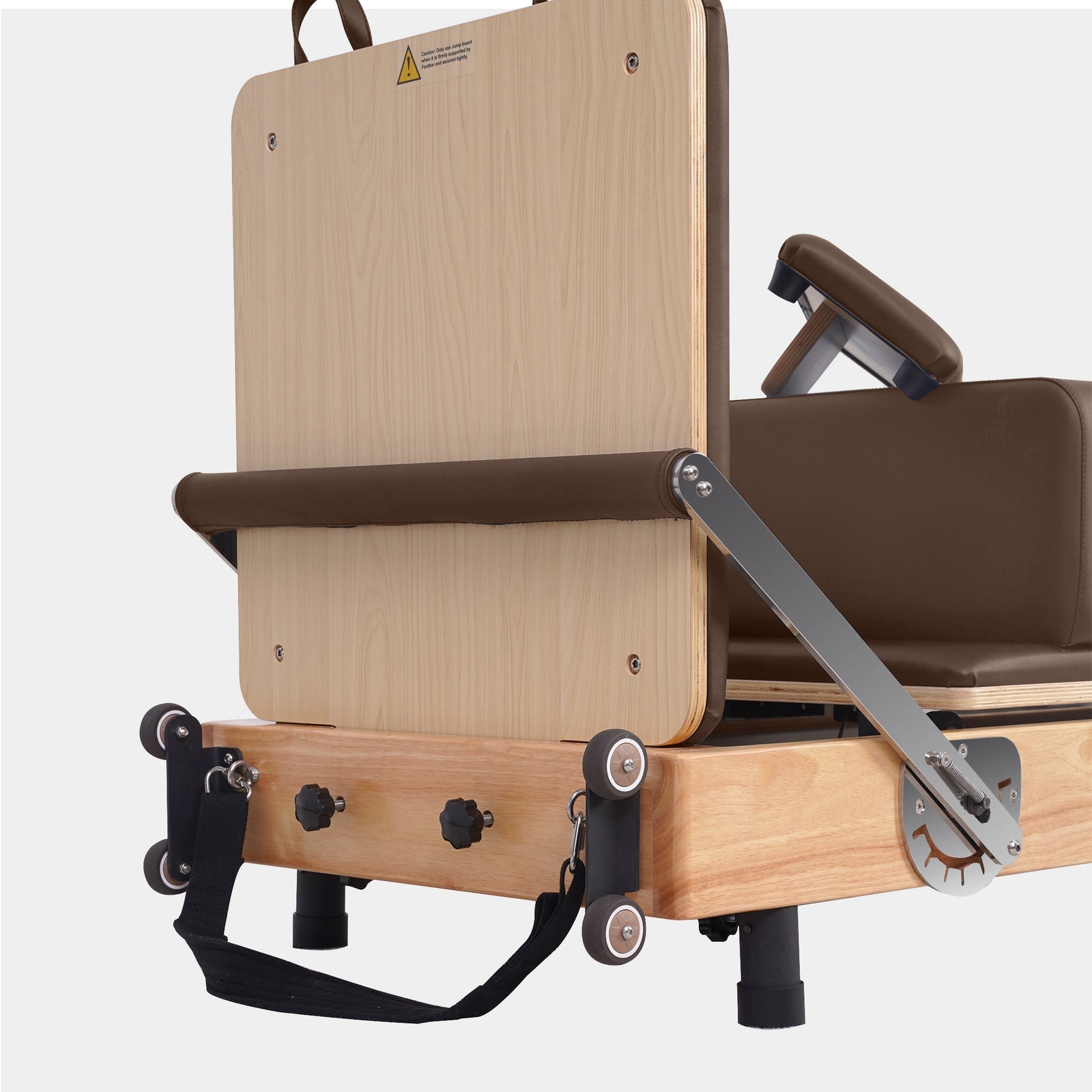 Reformer Pilates Machine - Oak Foldable Studio-Level Mocha