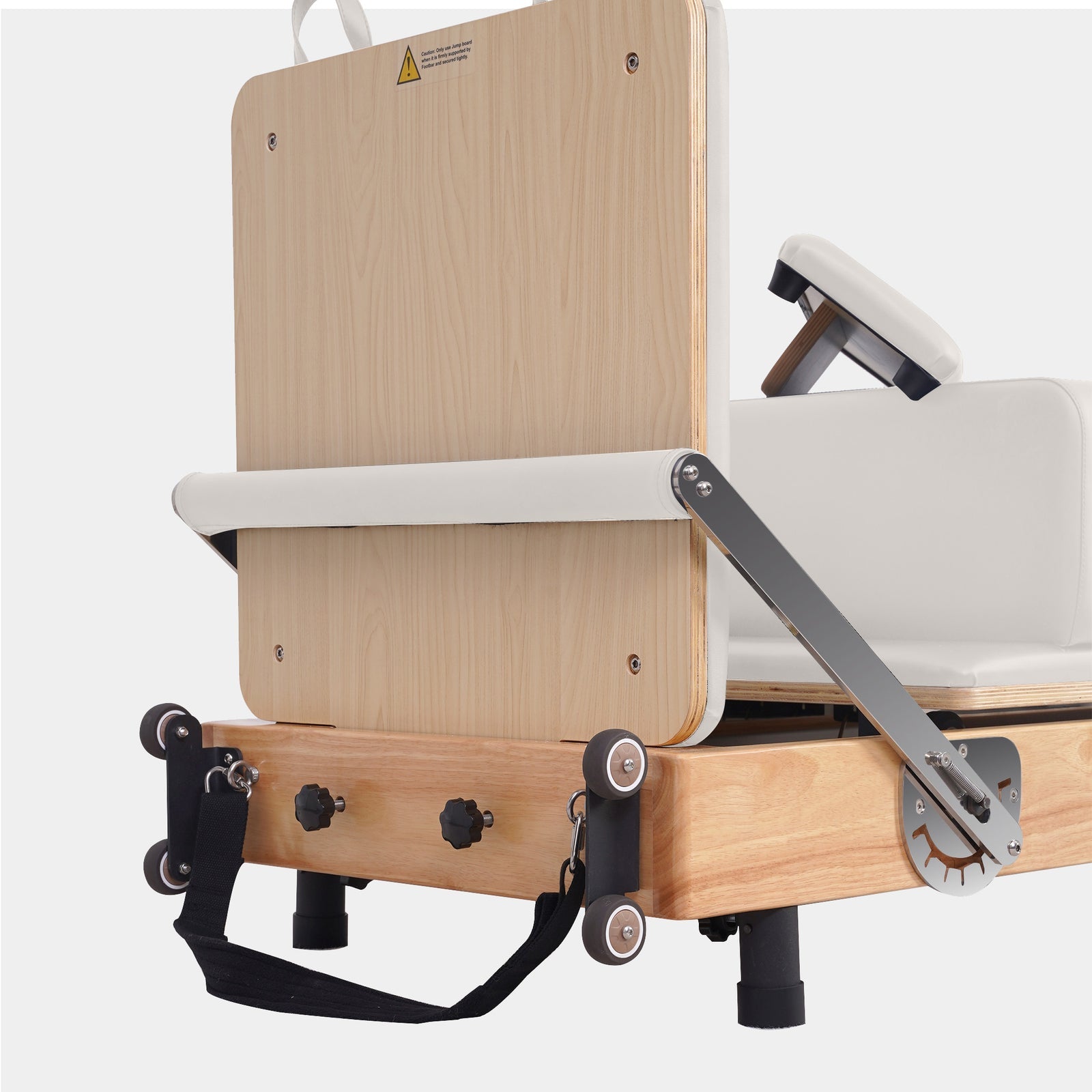 Reformer Pilates Machine - Oak Foldable Studio-Level White