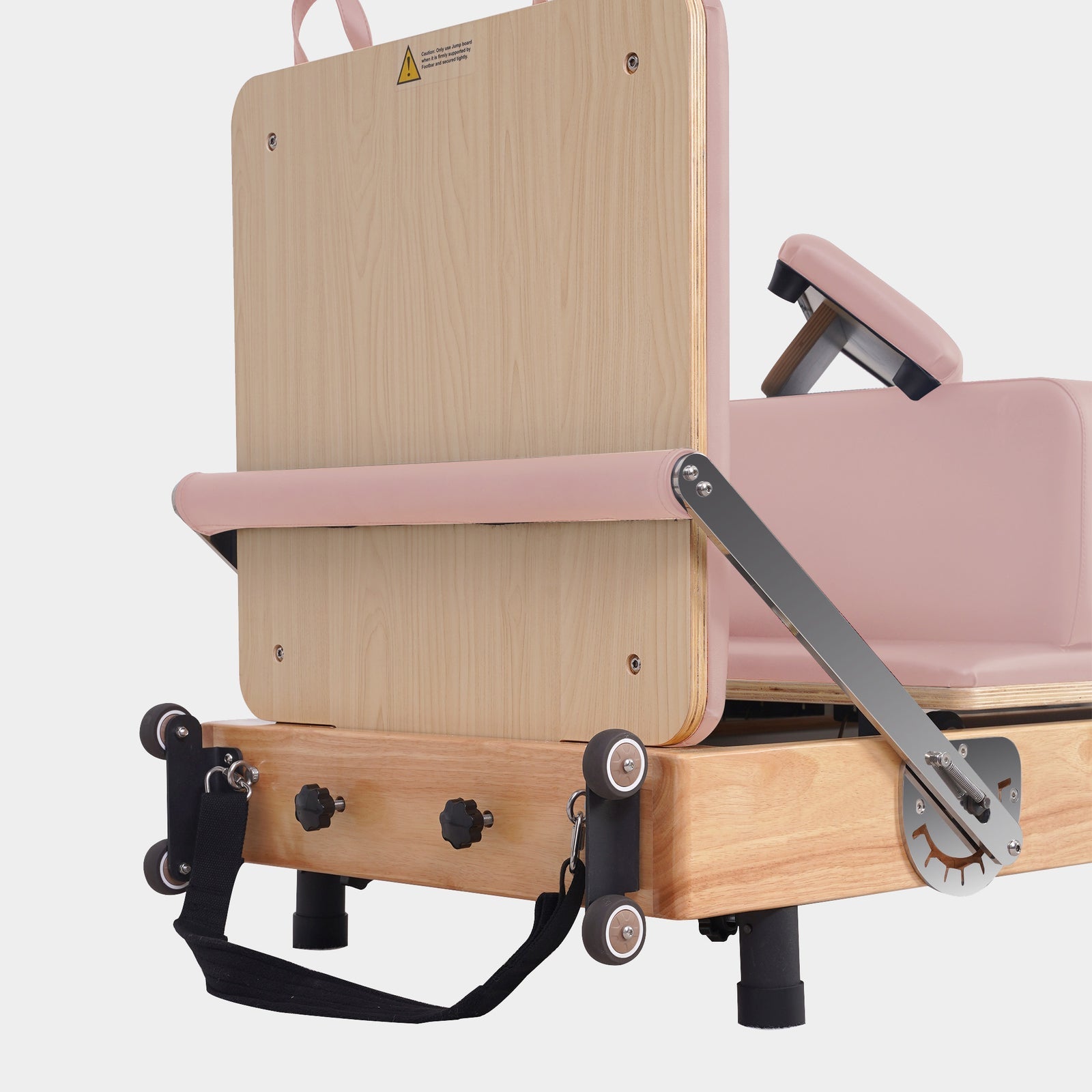 Reformer Pilates Machine - Oak Foldable Studio-Level Pink
