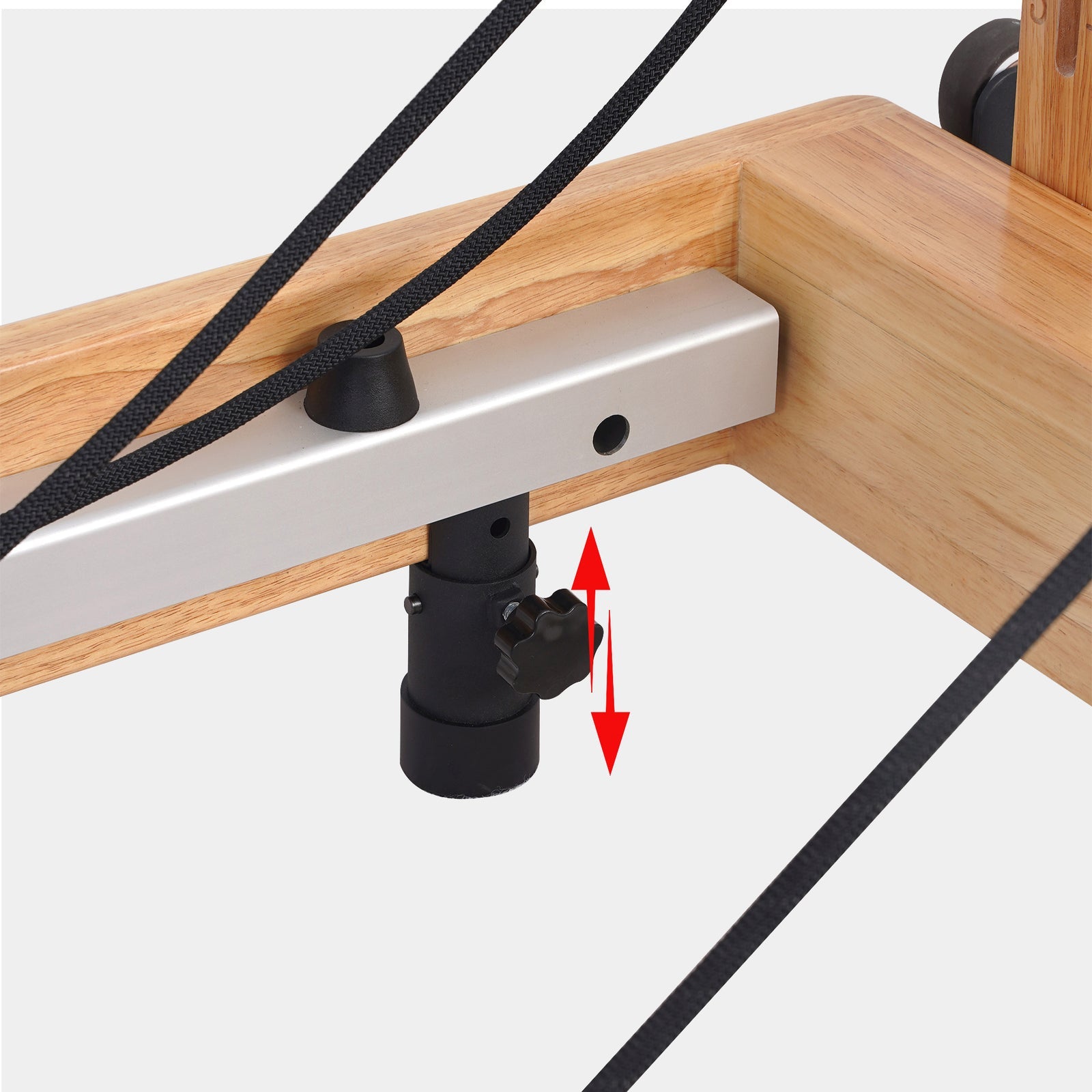 Reformer Pilates Machine - Oak Foldable Studio-Level Orange