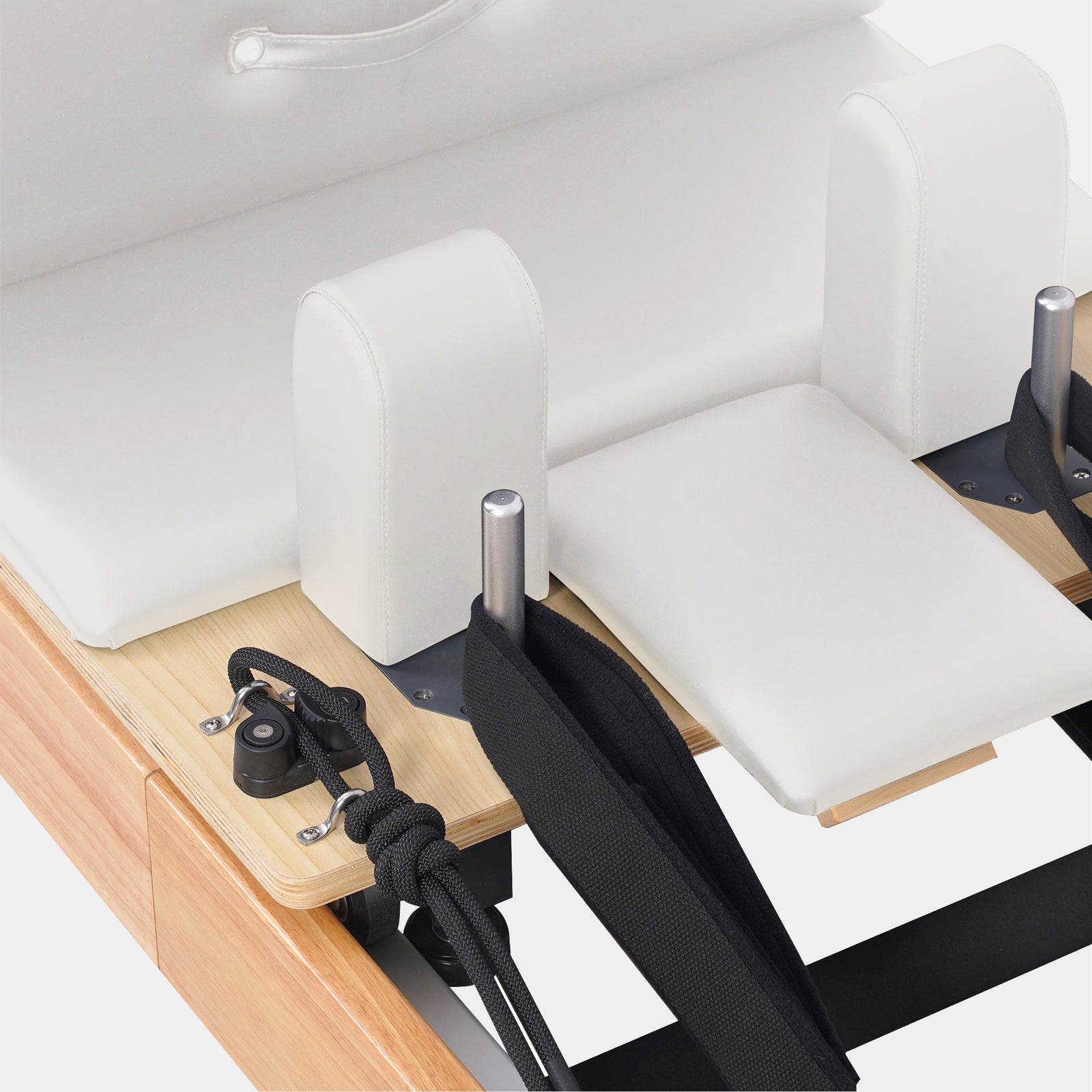 Reformer Pilates Machine - Oak Foldable Studio-Level White