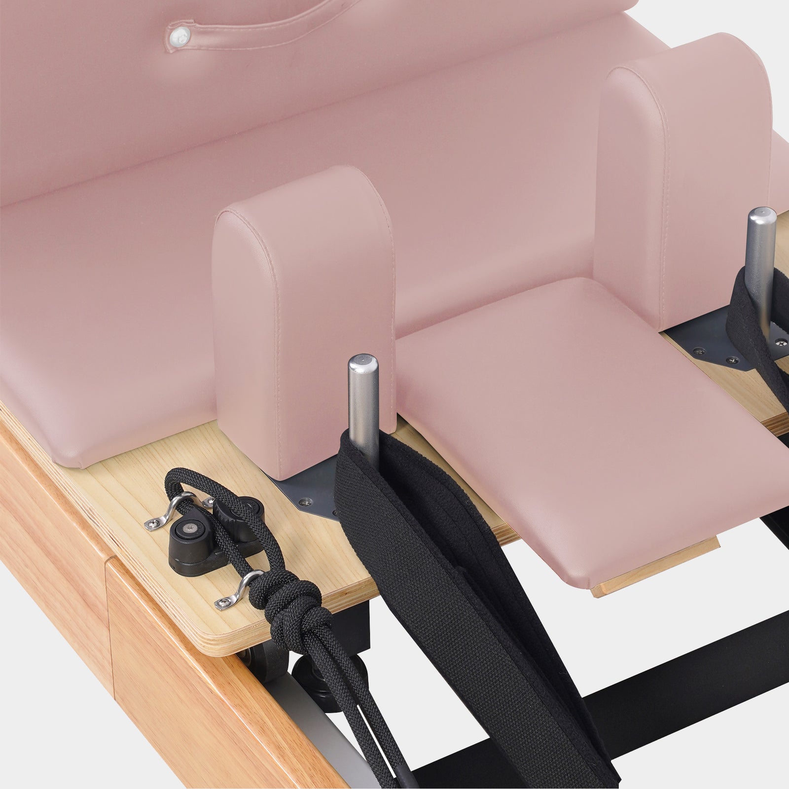 Reformer Pilates Machine - Oak Foldable Studio-Level Pink
