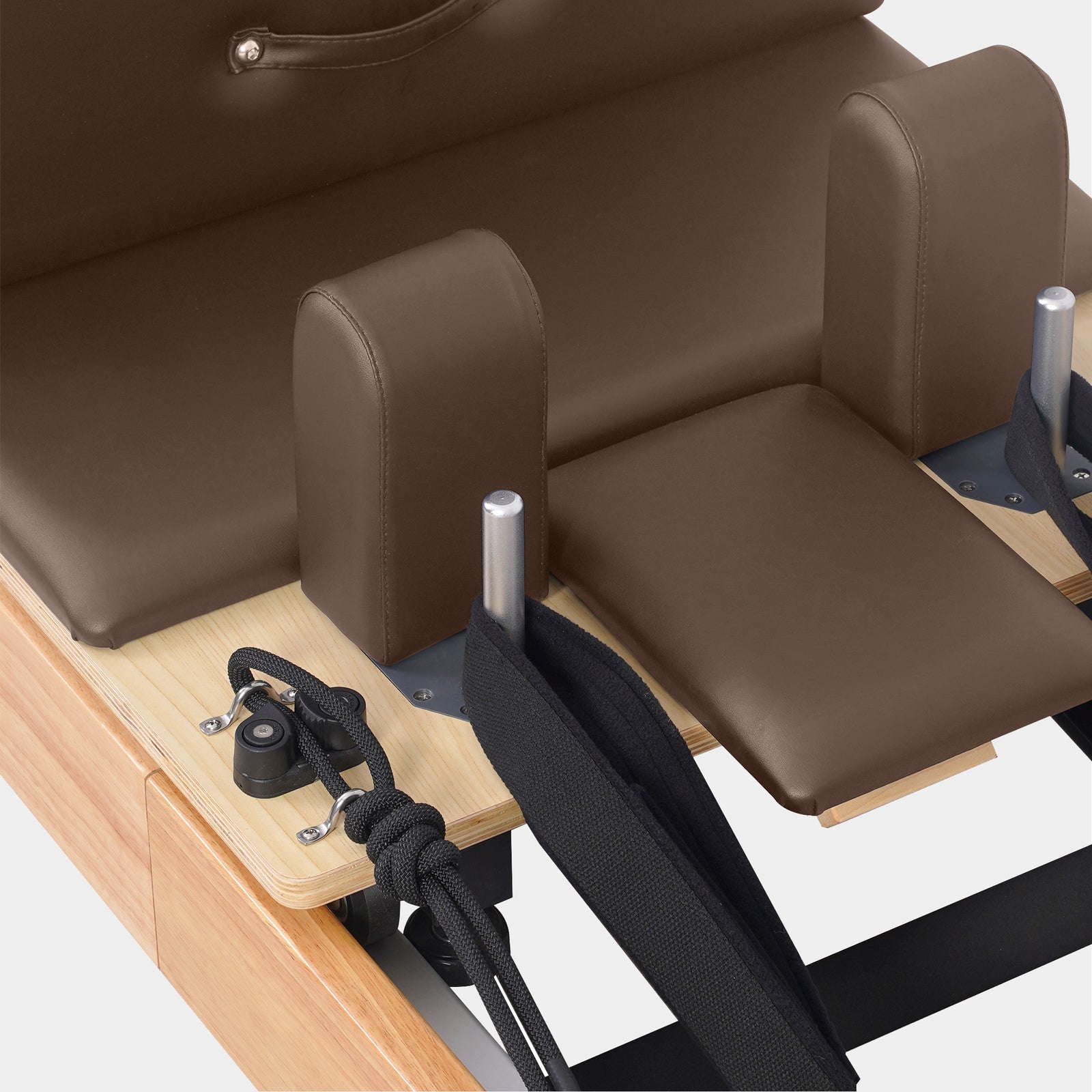 Reformer Pilates Machine - Oak Foldable Studio-Level Mocha