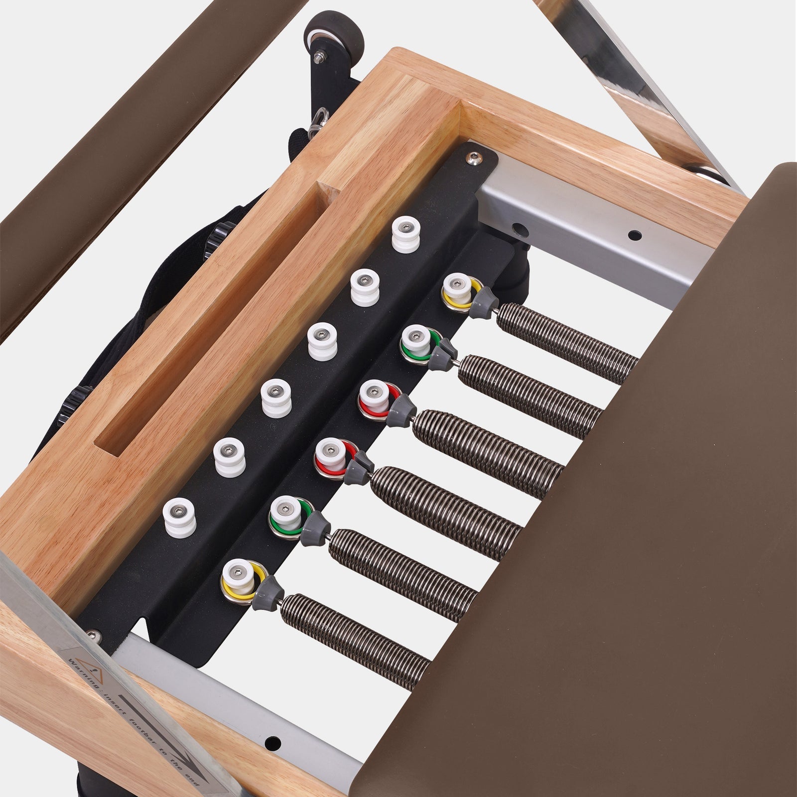 Reformer Pilates Machine - Oak Foldable Studio-Level Mocha