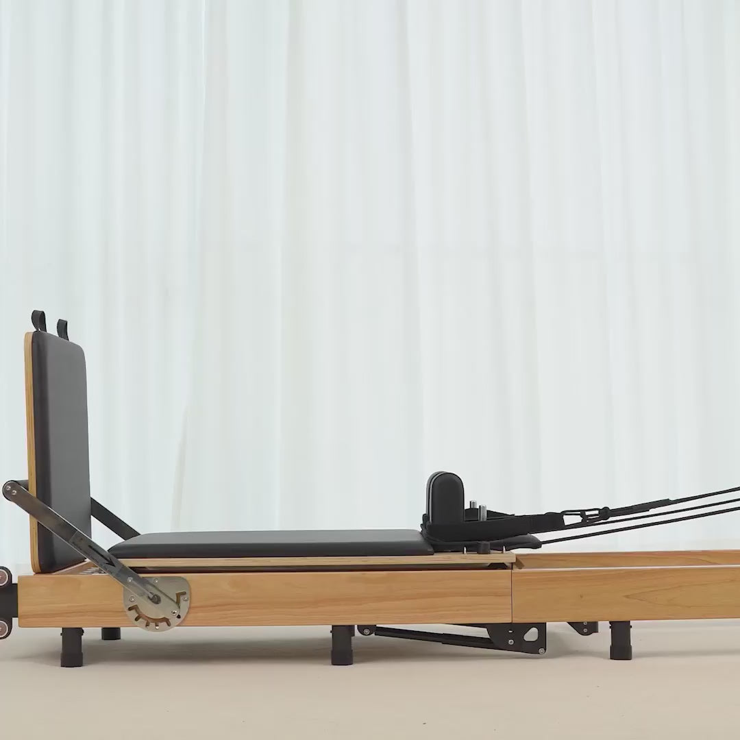 Reformer Pilates Machine - Oak Foldable Studio-Level